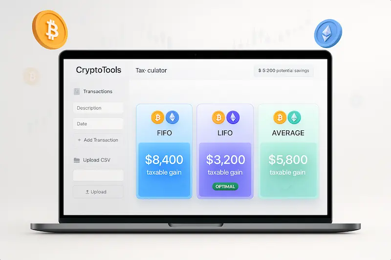Simulador CryptoTools FIFO, LIFO y Promedio